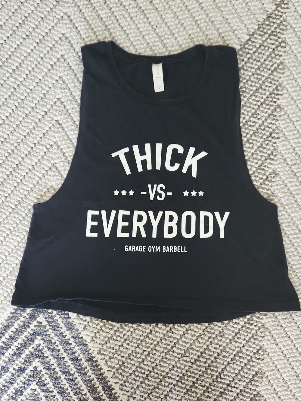 Black "Thick vs Everybody" Graphic Muscle Tank Top